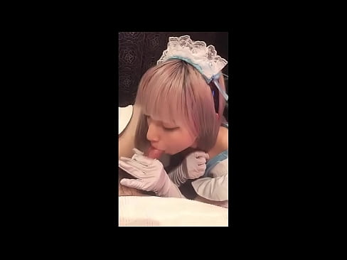 ❤️ Japonski idol [mayuka], kostum francoske služkinje, 1. del, fafanje in onaniranje z losjonom ️ Anal video pri nas